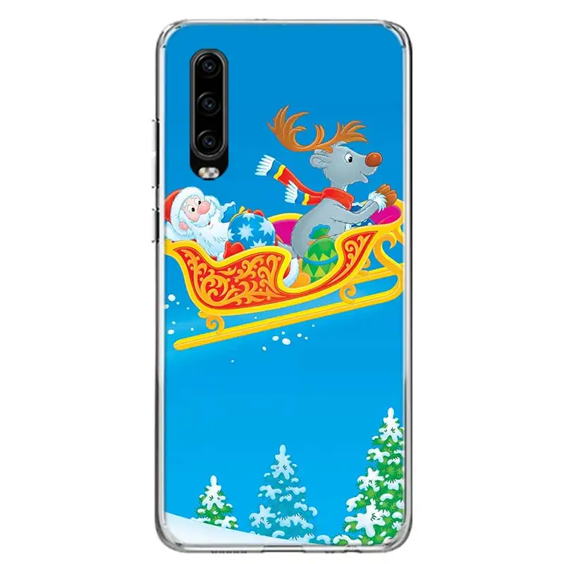 TW166-9 Счастливого Рождества декоративная крышка чехол для телефона для huawei P30 P20 Коврики 30 20 10 Pro P10 Lite P Smart Z+ корпус под плетенную сумку Капа - Цвет: TW166-9