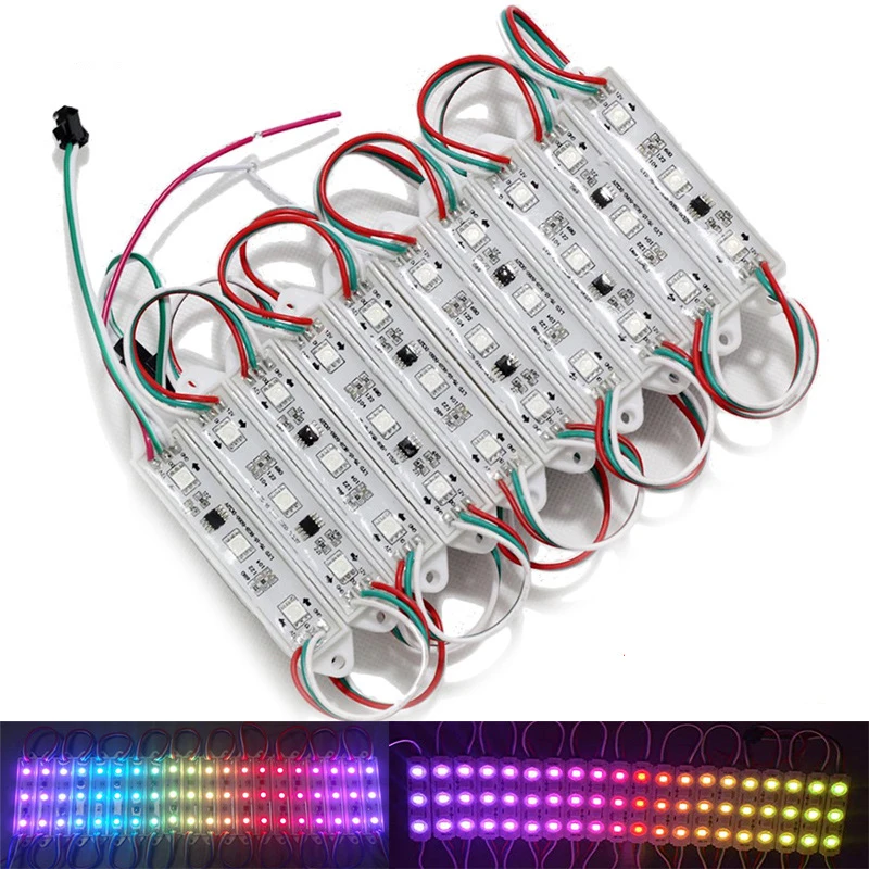 防水ledモジュールrgbポイント制御プログラム可能魔法1903ic2811ic12v5050-3ライト