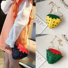 Coréen enfants sac épaule mignon fraise sac à bandoulière princesse accessoires sac(China)