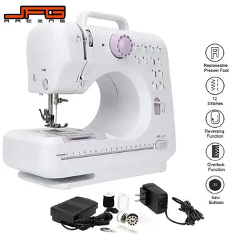 

Mini 12 Stitches Sewing Machine Household Multifunctional Double Thread And Speed Free-Arm Crafting Mending Machine With Plug