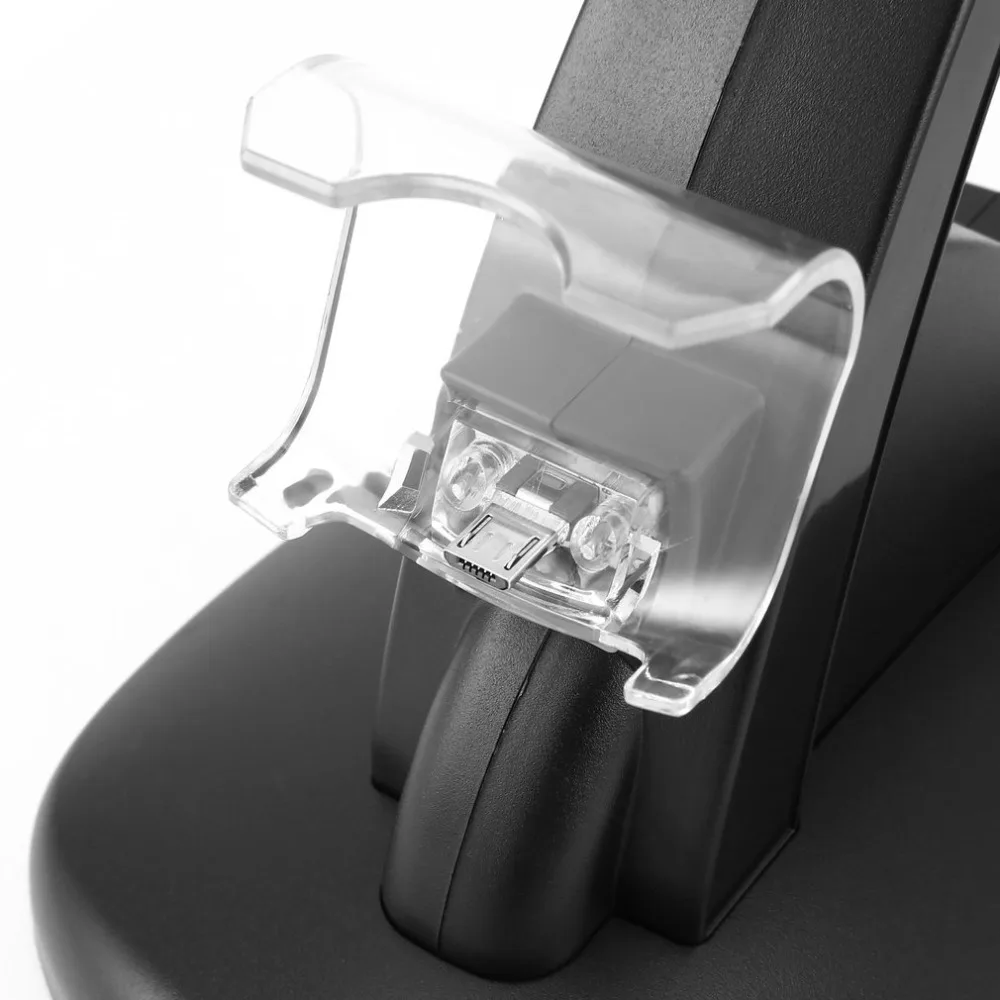 LED Dual USB Charging Charger Dock Stand Cradle Docking Station for Sony Playstation 4 PS4 Game Gaming Console Controller gift