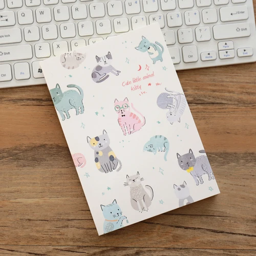 Новые милые животные студентов записная книжка, цветные внутри бумаги планировщик дневник прекрасный канцелярский подарок - Цвет: cat