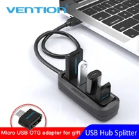 Vention USB концентратор Высокоскоростной 4 порта USB 2,0 концентратор сплиттер портативный OTG концентратор USB для Apple Macbook Air ноутбук ПК планшет - изображение