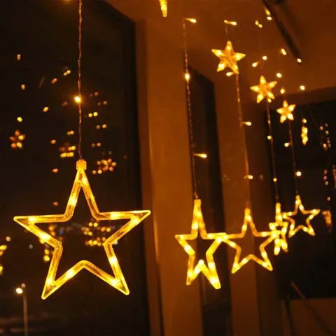 D-3.5M/11.5Ft светодиодный светильник в виде звезды, гирлянда, мерцающие гирлянды, 220 В, Рождественская лампа, декоративный Сказочный светильник для праздника, вечеринки, свадьбы