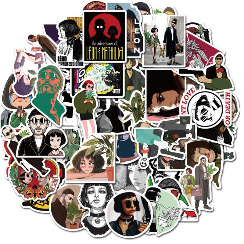 LL-113# Leon Series sticker 50/pcs PVC Sticker Travel Suitcase Bike Phone Sliding Plate Graffiti Styling | Дом и сад