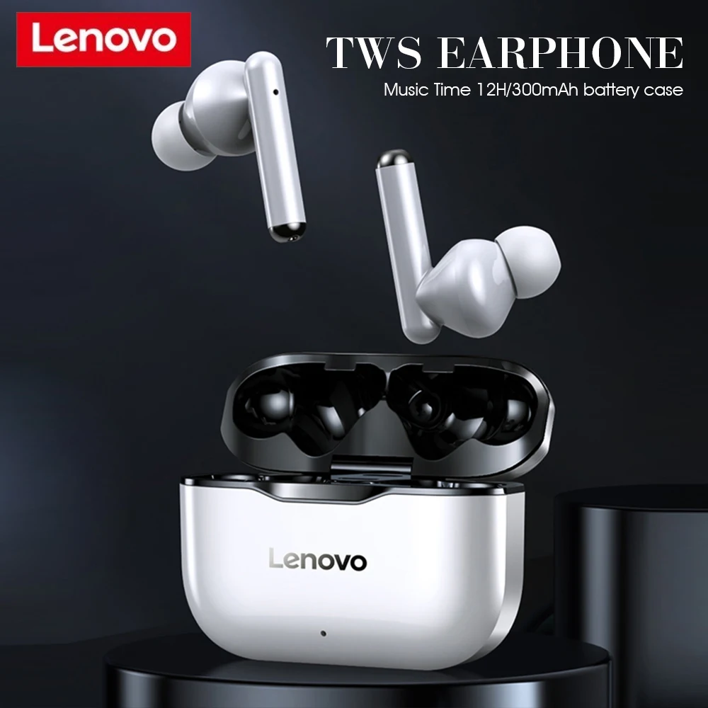 Lenovo LP1 Беспроводные Bluetooth 5 0 TWS наушники IPX4 водонепроницаемые спортивные с