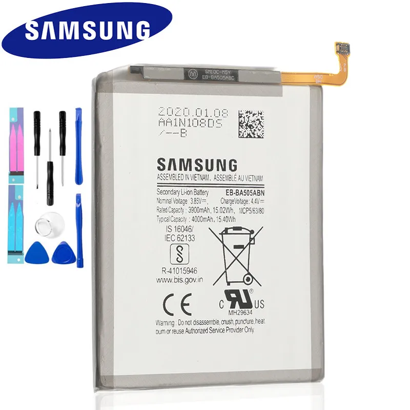 Оригинальная запасная аккумуляторная батарея для Samsung Galaxy A50 A505F EB BA505ABU A30 A30s Authentic