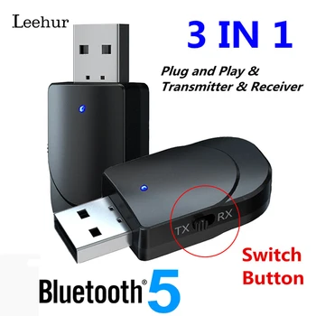 

Bluetooth 5.0 Audio Receiver Transmitter 3 IN 1 Mini 3.5mm Jack AUX USB Stereo Music Wireless Adapter for TV Car PC Headphones