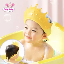 Bébé Casquette de Douche avec Couronne Ajustable Imperméable pour le Bain, Chapeau de Protection de Lavage des Cheveux avec Shampoing et Empêche l'Eau de Pénétrer dans les Oreilles