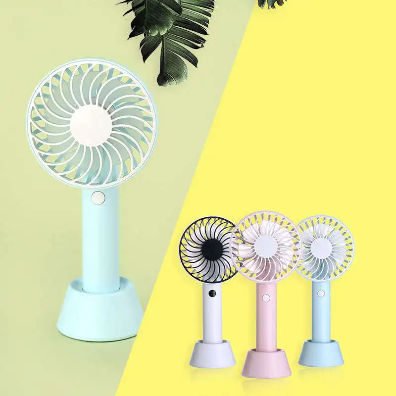 Colorful Mini USB Night Light Rechargeable Air Cooling Fan Desk Fan Home Student Dormitory Portable Desktop Office