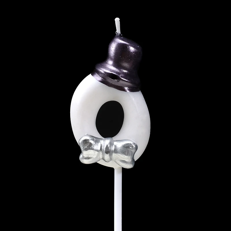 White 0 Cakelove, 1 шт., 0-9, свечи для торта, товары для дня рождения, украшения для торта, украшения для торта на годовщину, цифры торта, вечерние свечи - Цвет: White 0