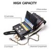 JINBAOLAI New Men's Wallet Chain Retro Double Zipper Coin Pocket Male Wallet Money Clips Multi Card Wallet For Men 3
