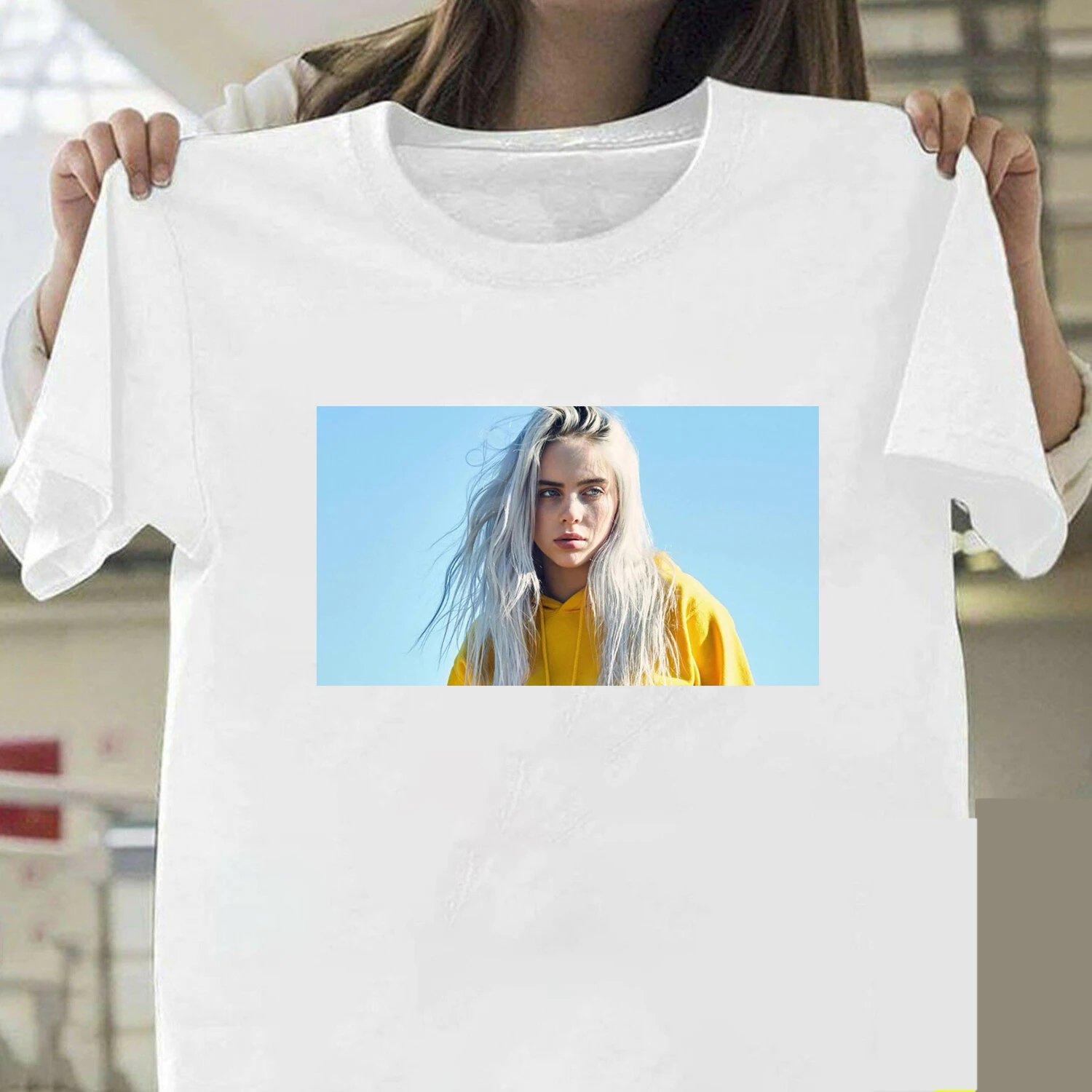 Billie Eilish Футболка Harajuku Fans белая хлопковая Мужская Camiseta Mujer Лидер продаж мужской эстетический Топ Футболка размера плюс уличная одежда крутая - Цвет: 10