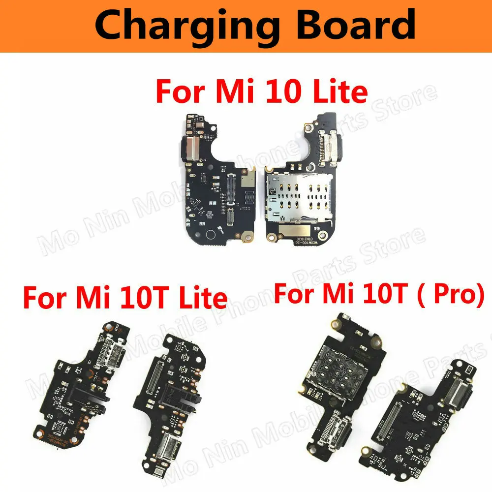 

For Xiaomi Mi 10 Lite 10T Pro Mi10 Mi10T USB Charge Board Charging Port Pcb Dock Connector Flex Replacement Spare Parts