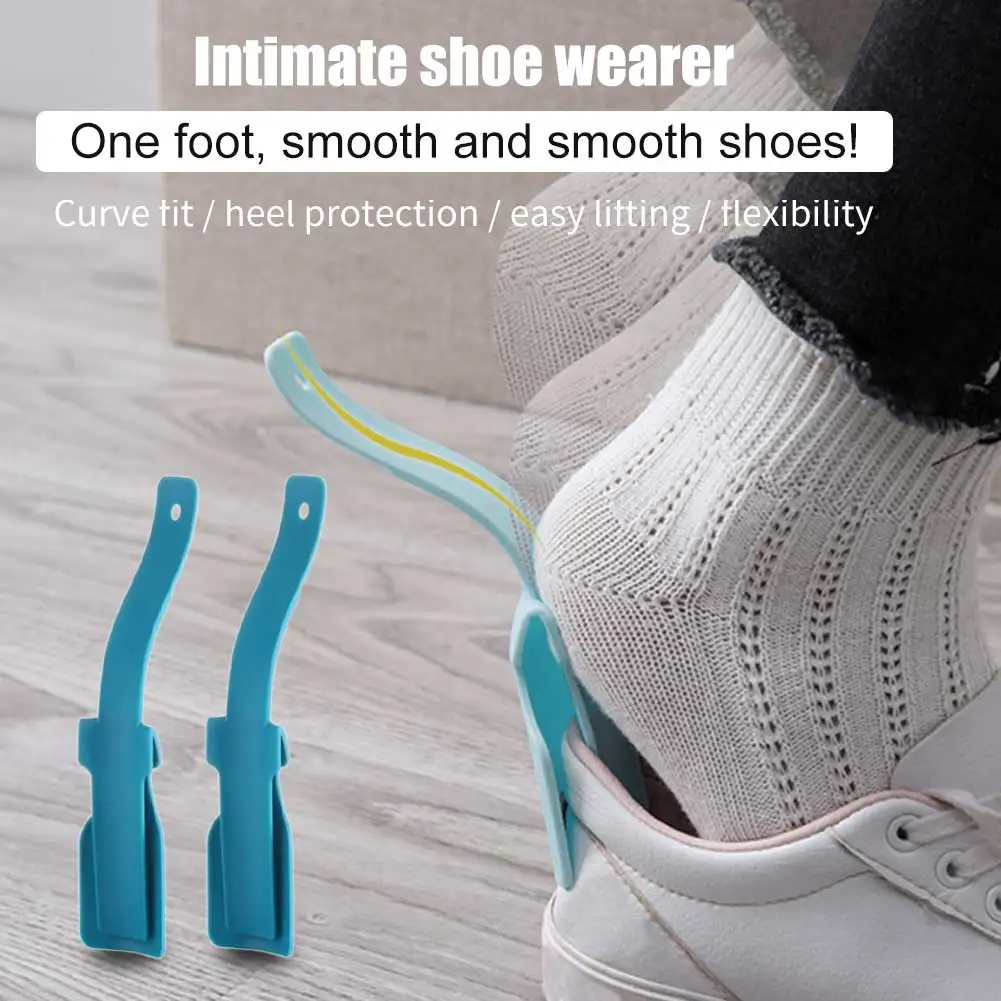 1pair Hanging Sock Slider Lazy Flexible Lifting Helper Shoe Horn Handled Easy On Off Portable Practical Pregnancy Professional | Обувь