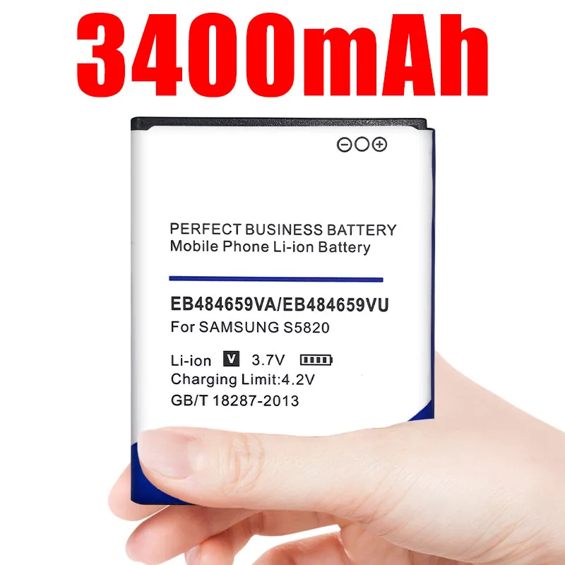Аккумулятор 3400 мА · ч для Samsung Galaxy S5820 I8150 W689 S5690 T759 I8350 S8600 M930 I110 R730 I677 | Мобильные