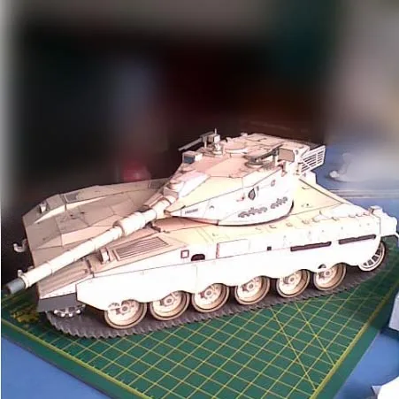 Israel Merkava MK2 Танк 3D бумажная модель морской класс основной боевой танк бронированный стерео ручной работы Рисунок военный Вентилятор Игрушка модель 1:33