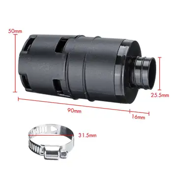 

25mm Car Heater Ducting Pipe Air Filter Muffler Air Diesel Parking Heater Intake Filter Cleaner Silencer W/Clamp