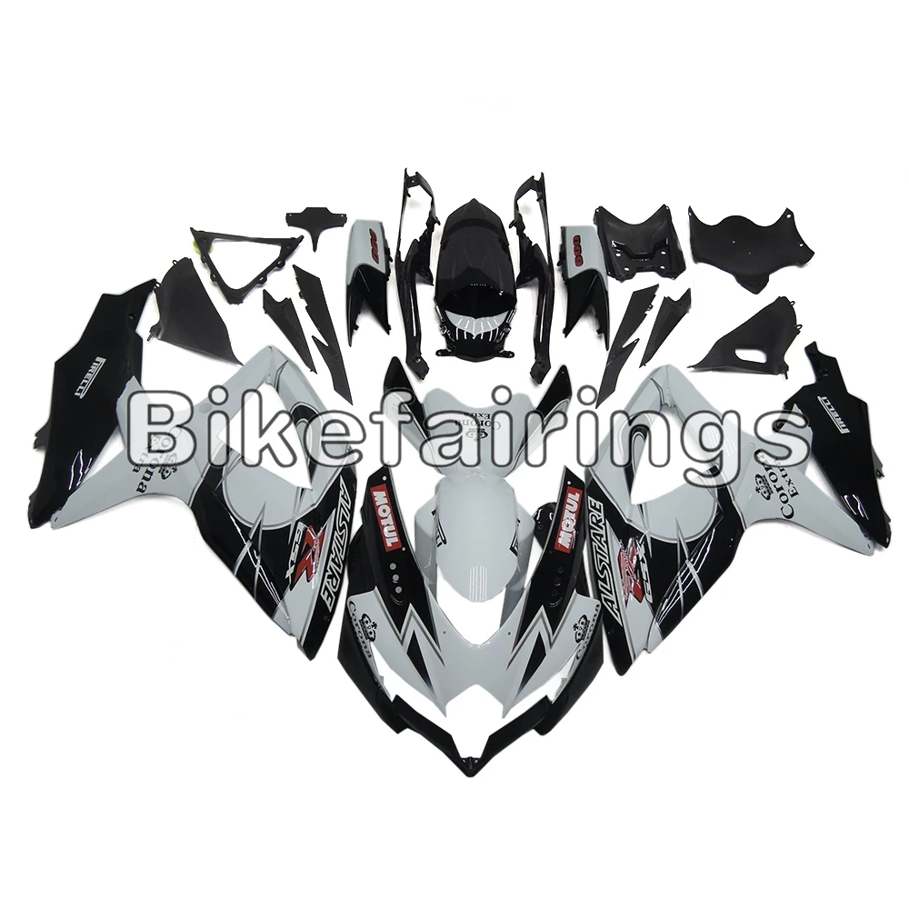 Оболочка для Suzuki 2008 2009 2010 08 09 10 пластиковые капоты обтекатели для мотоцикла корпуса Чехлы комплект Черный Белый Кузов GSXR750 GSXR600