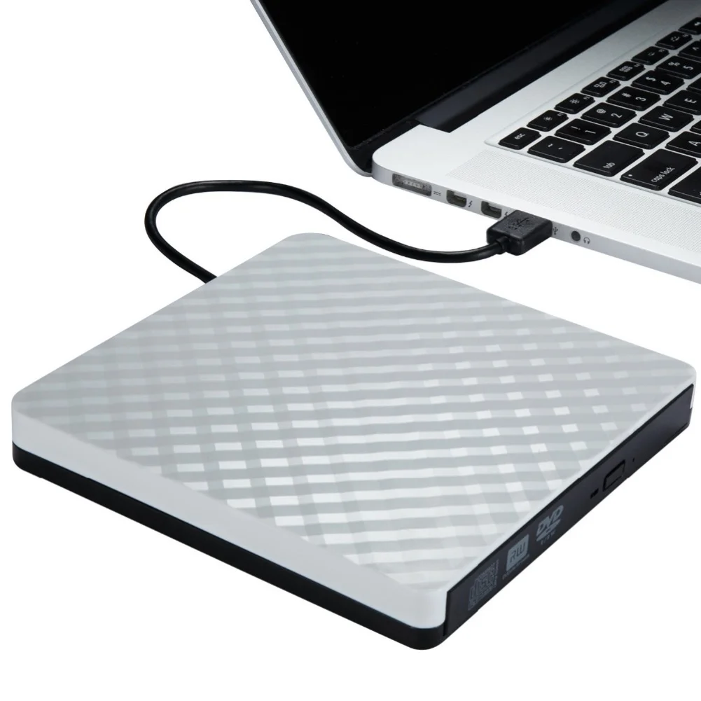 Optical Drives Rhombus External USB 3 0 High Speed Slim DVD Burner Drive Reader Writer for 3