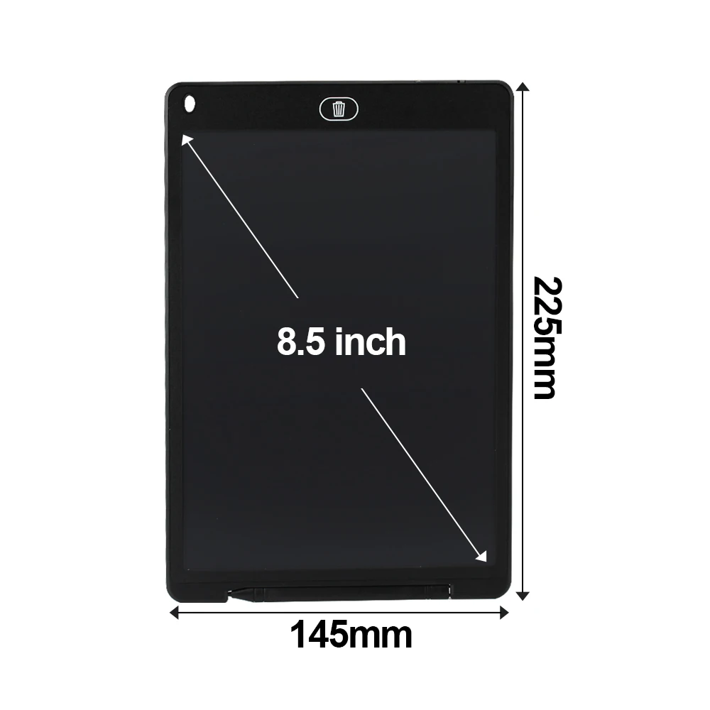black 8.5 inch LCD Writing Tablet Electronic Graphic Tablet For Drawing 12" 8." Art light Drawing Board Digital Tablet to Drawing Pad - Цвет: black 8.5 inch