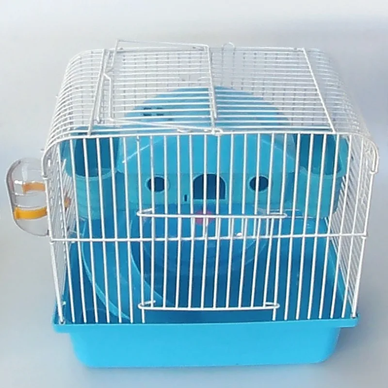 Small Bed& Breakfast Hamster Cage Gold Bear Cage Hamster Villa Hamster Supplies Toy Double Layer Castle Cage