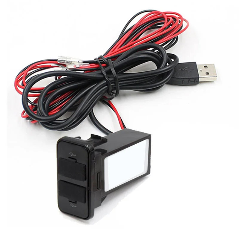 Для Nissan/Toyota/Honda/Mitsubishi/Mazda автомобиля Зарядное устройство 5V 2.1A двойной USB порт интерфейса