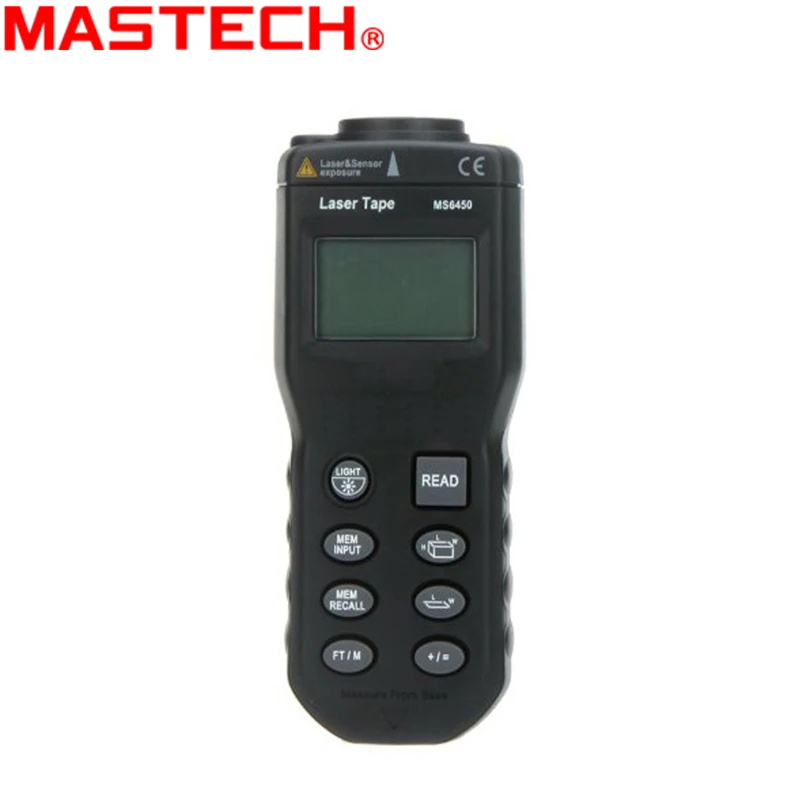 Mastech MS6450 электронный ЖК-лазерный дальномер ручной лазерный тестер со стрелкой 15 м