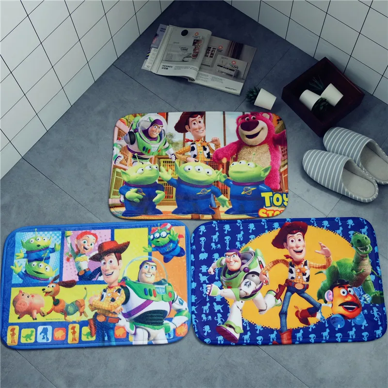 Tapis danime de Bande dessin/ée de Chambre denfants Tapis Toy Story Tapis de Chevet de Chambre /à Coucher cr/éative 80x150cm