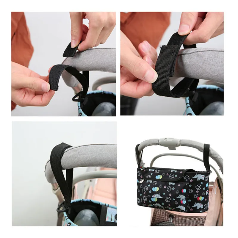 Baby Stroller Organizer Mummy Diaper Nappy Bag Mom Travel Hanging Carriage Pram Buggy Cart Bottle Stroller Accessories