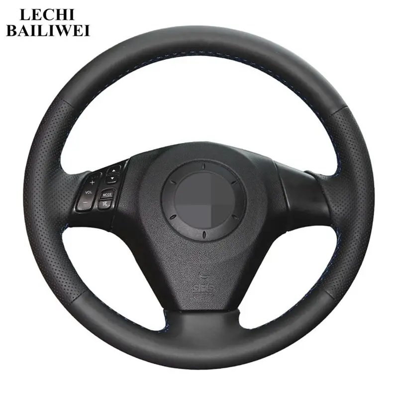 Чехол на руль для Mazda 5 3 6 2003 2009 сшитый вручную черный чехол из натуральной