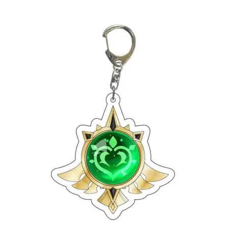 Game Genshin Impact Keychain Eyes of God keychains Luminous Metal Keychains Genshin God Eyes Fashion Lanyard Cosplay Pendant