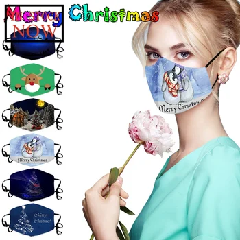 

Adults Unisex Christmas Mask Mouth Masks Warm Windproof Cotton Face Mask Reusable Mask Face Shield Masque Mouth-muffle