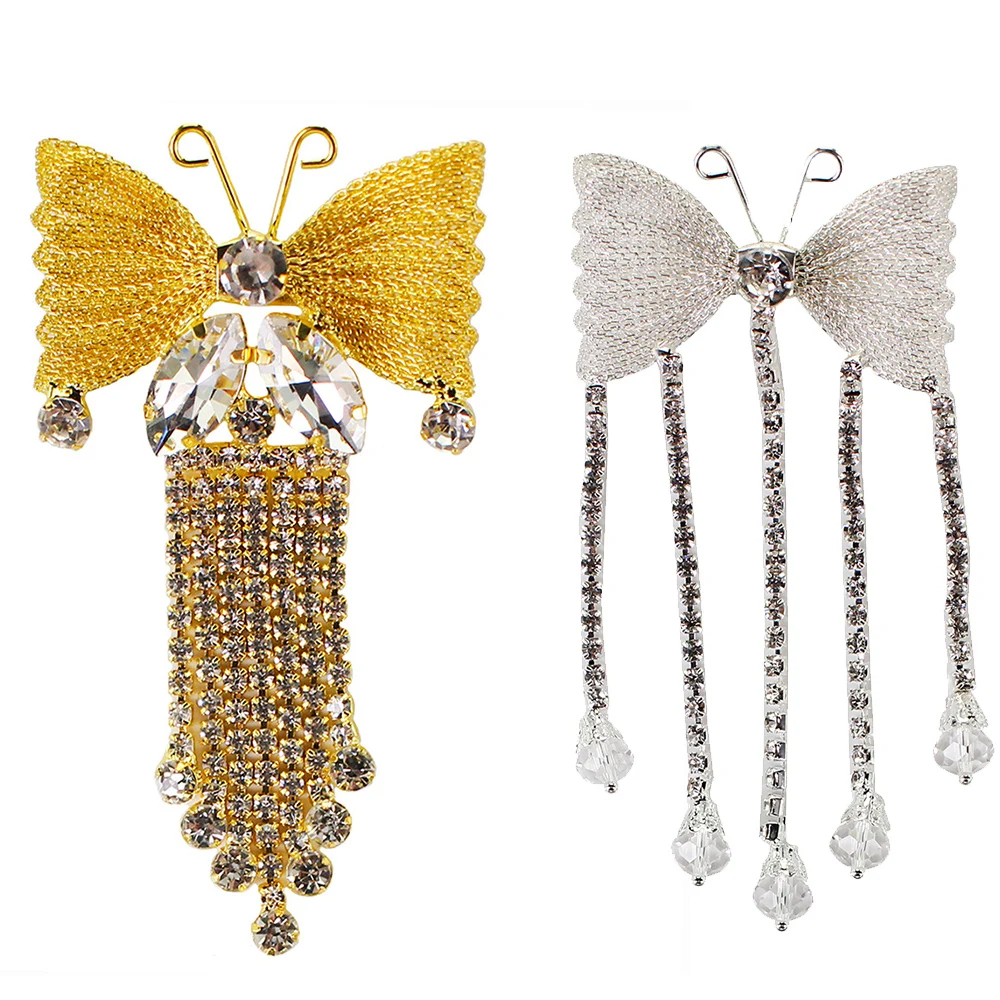 2 шт. металлические Броши Стразы в виде бабочки | Дом и сад
