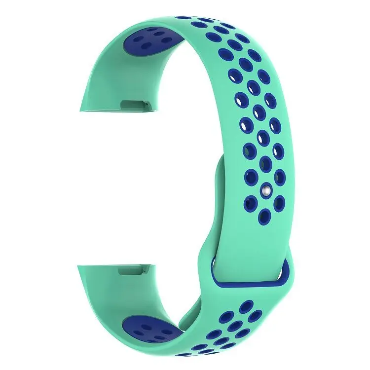 Awinwinwinner ремешок для Fitbit Charge 3 Band двойной цвет силиконовый браслет для Fitbit Charge 3 Charge3 ремни спортивный ремешок для часов - Цвет: Cyan Blue