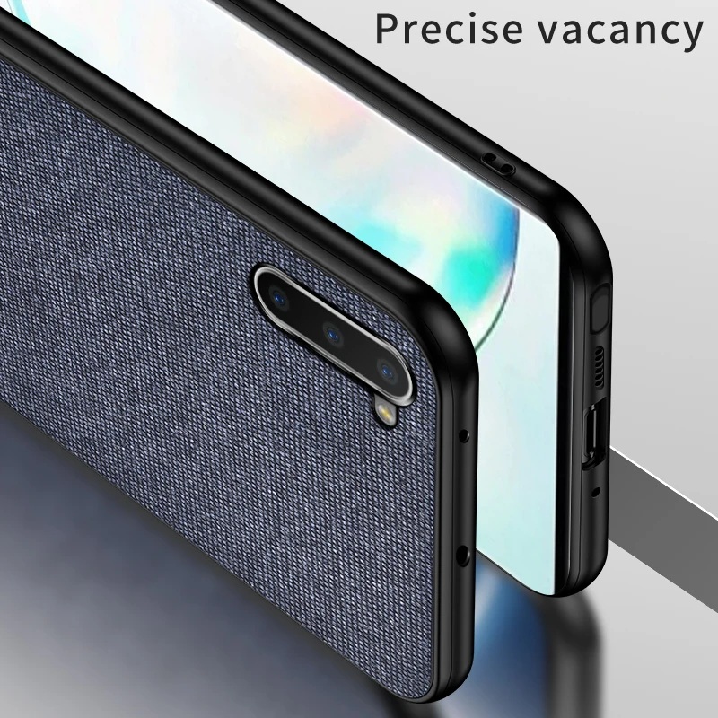 

Fabric Cloth Hybrid Case Cover For Samsung Galaxy Note 10 Pro S10 A90 A70 Hard Pc Back For Samsung S8 9 10 Plus