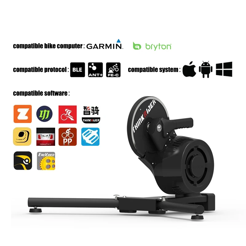 Умный велотренажер Thinkrider X7 Pro удобная рама из углеродного волокна со встроенным