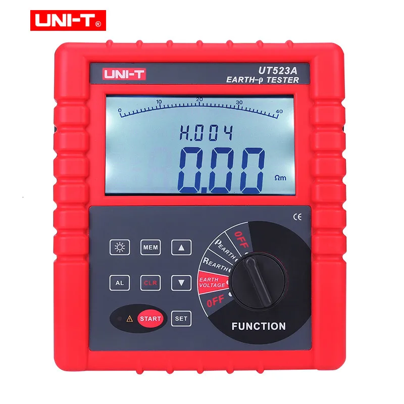 UNI-T UT523A тест сопротивления заземления почвенное сопротивление er ом измеритель сопротивления заземления тест напряжения er проверка помех хранение данных