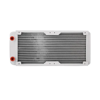 

240mm Aluminum Radiator,White Heat Sink Computer Water Cooling Liquid Heat Exchanger Cooling Kit