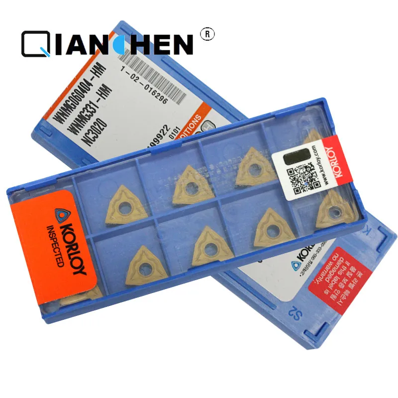 

Original Korea Korloy WNMG060404-HM NC3020 WNMG060404-HS PC9030 WNMG080404-GS PC9030 (10pcs/lot) Internal turning tool Inserts