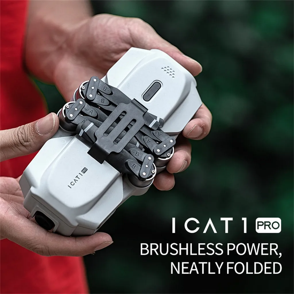 Квадрокоптер ICAT1 Pro складной с gps Wi Fi FPV 4K HD камерой|Радиоуправляемые вертолеты| |