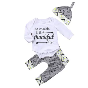 

New 2020 Christmas Set Newborn Kids Baby Girl Boy Deer Cotton Long Sleeve T-shirt Pants Leggings Caps Outfits Clothes Set