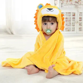 

Newborn Hooded Towel Toddler Baby Bath Towel Kids Hooded Bathrobe Comfortable Babies Flannel Blanket Kids Bath Robe Washcloth