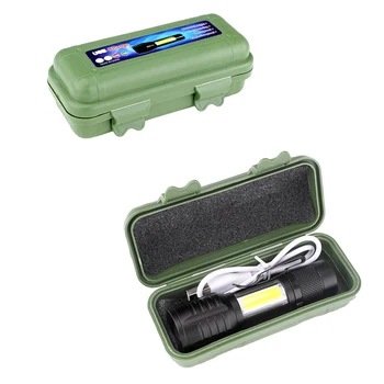 

XANES XPE +COB Zoomable Flashlight 3 Modes Waterproof EDC Tactical Torch Light Work Lamp Torch Lantern Emgency Spotlights
