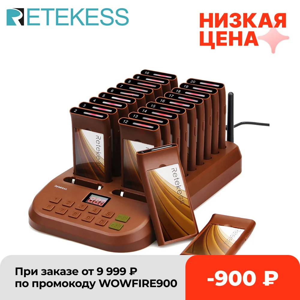 PROD 32959068081 Retekess T116 Restaurant Pager Wireless Paging System
20 Coaster Receivers Max 998 Beeper Buzzers For Coffee Church Food Court