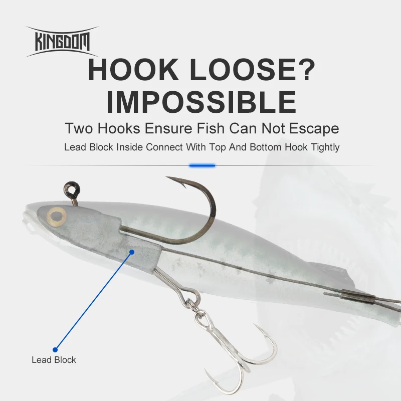 킹덤 실리콘 미끼, 부드러운 미끼, 큰 인공 미끼, 꼬리에 숟가락 달린 낚시 미끼, 파이크용 싱킹 워블러, 205mm, 140mm, 170mm