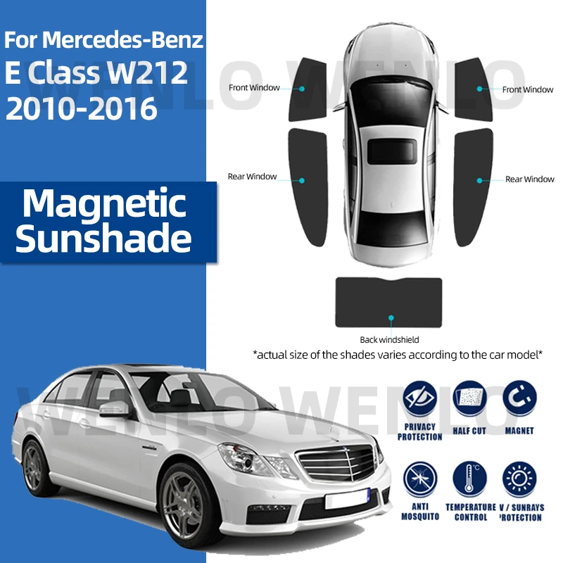 Details about   For 2009-2016 Mercedes E w212 Side&Rear Window Black Custom Fit Sun Shade