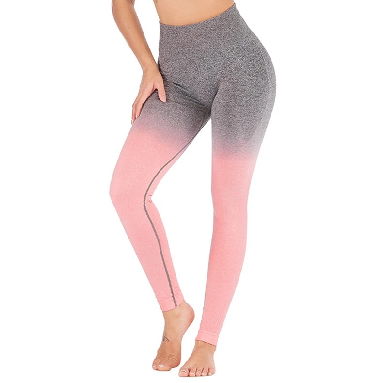 

TOP!-Stretchy Gym Tights Energy Ombre Seamless Leggings Tummy Control Yoga Pants High Waist Sport Running Pants Yoga Leggings Gr