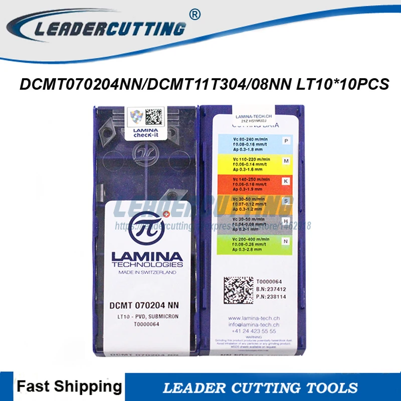 DCMT070204NN LT10 DCMT11T304NN DCMT11T308NN LT10* 10 шт. пластинки карбидная токарная вставка, для поворотного, режущего наконечник для токарный инструмент
