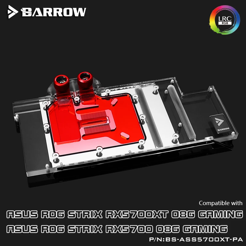Курган полное покрытие GPU водоблок для ASUS ROG STRIX RX5700XT Аврора материнская плата 5V SYNC AURA BS-ASS5700XT-PA